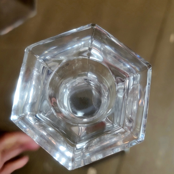 Val St. Lambert Set of Crystal Candle Holders with Angled Design - Picture 5 of 5